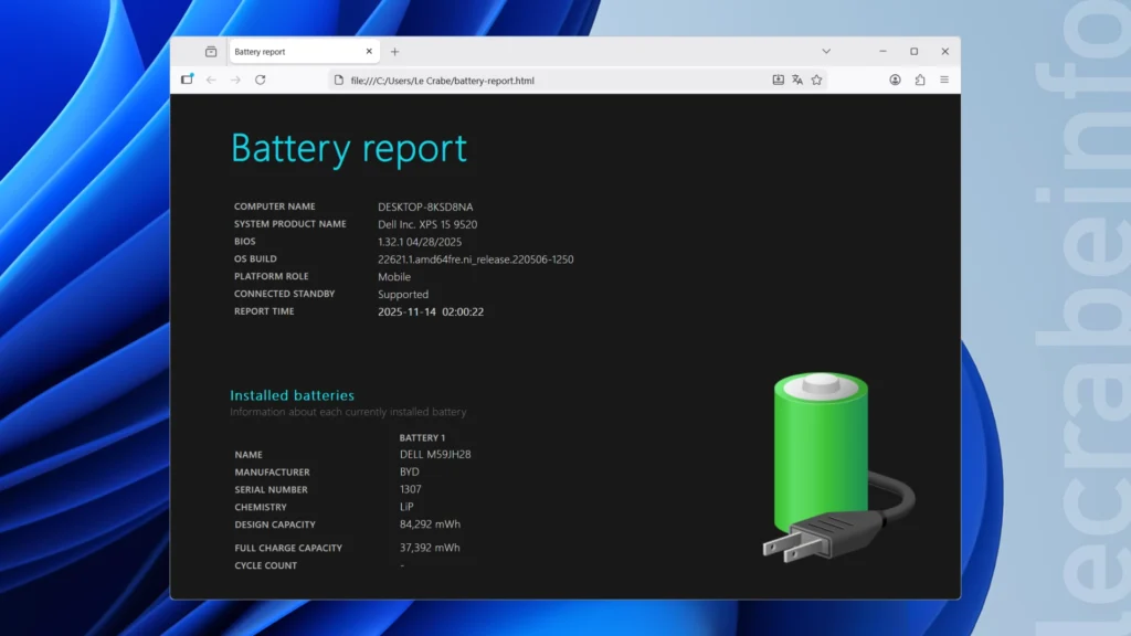 Windows 11 et 10 : comment générer un rapport de batterie ?