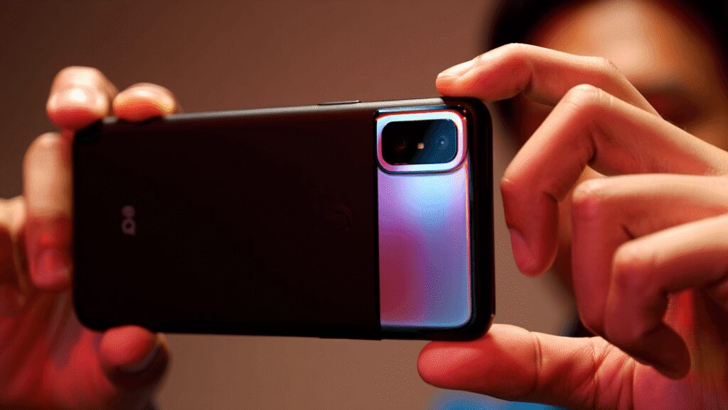 An AI-generated video shows a user holding a Pixel, and the area around its camera bar glows, leading users to wonder if Google teased the Pixel 11 during I/O 2026.