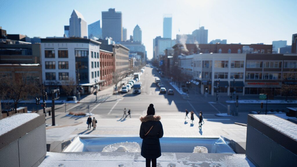 A citizen in a modern city