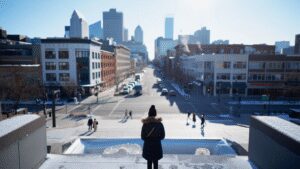 A citizen in a modern city
