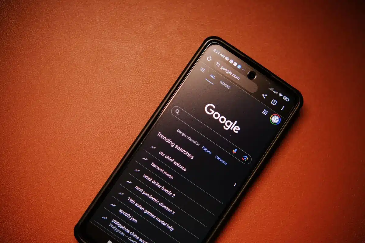 Interface de recherche d'app store avec résultats pertinents et filtres de sécurité