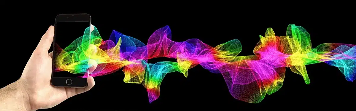 Interface d'édition de fond d'écran avec options couleur, dégradé et flou