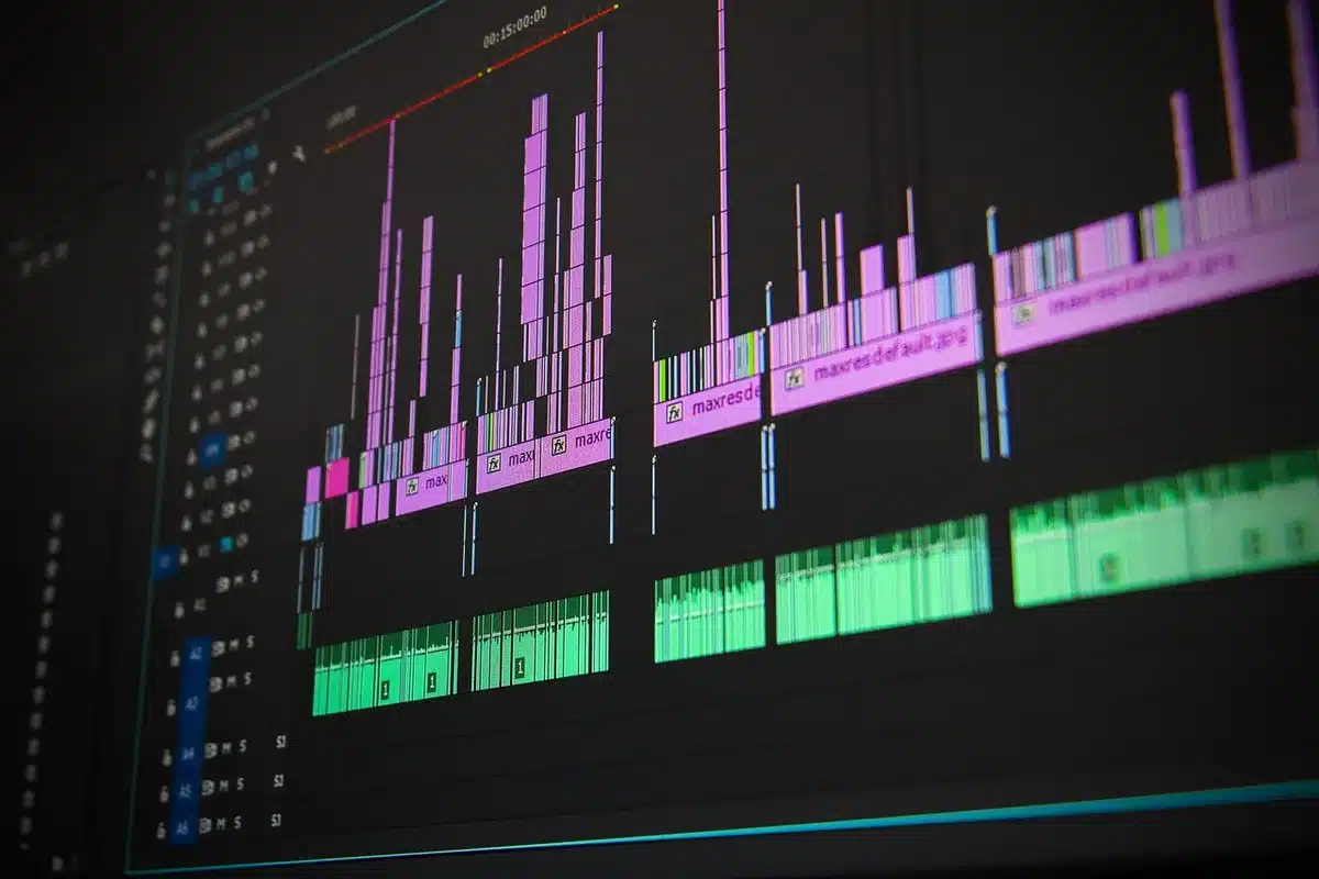 Interface d'édition vidéo avec outils de révision et annotations visuelles