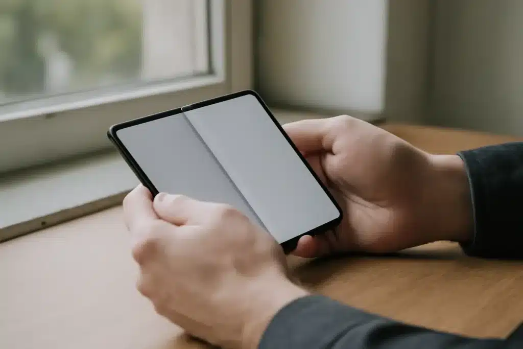 Pourquoi Samsung dit-il que la pliure de l'écran du Galaxy Z Fold 8 est volontaire?